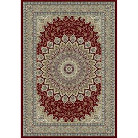 DYNAMIC RUGS Ancient Garden Rectangular Rug- Red - 3 ft. 11 in. x 5 ft. 7 in. AN46570901484